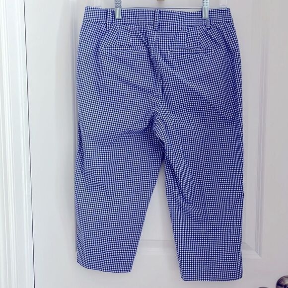 Talbots Gingham Check Perfect Skimmer Capri Pants Cotton with Spandex - Picture 3 of 10